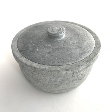 Indian Soapstone Covered Pot